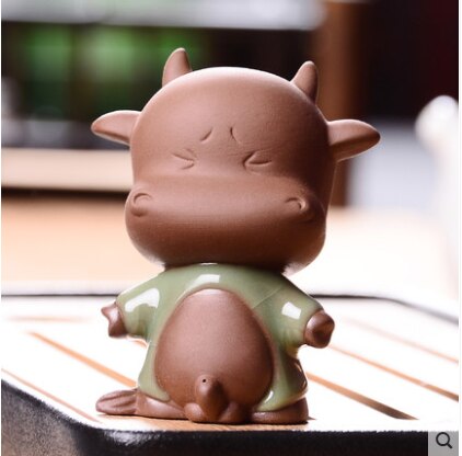 Tea Pets Ornament Chinese Folk Art Purple Clay Home Decoration Figurines Little Monk Baby Boy Spray Pee Crafts: F