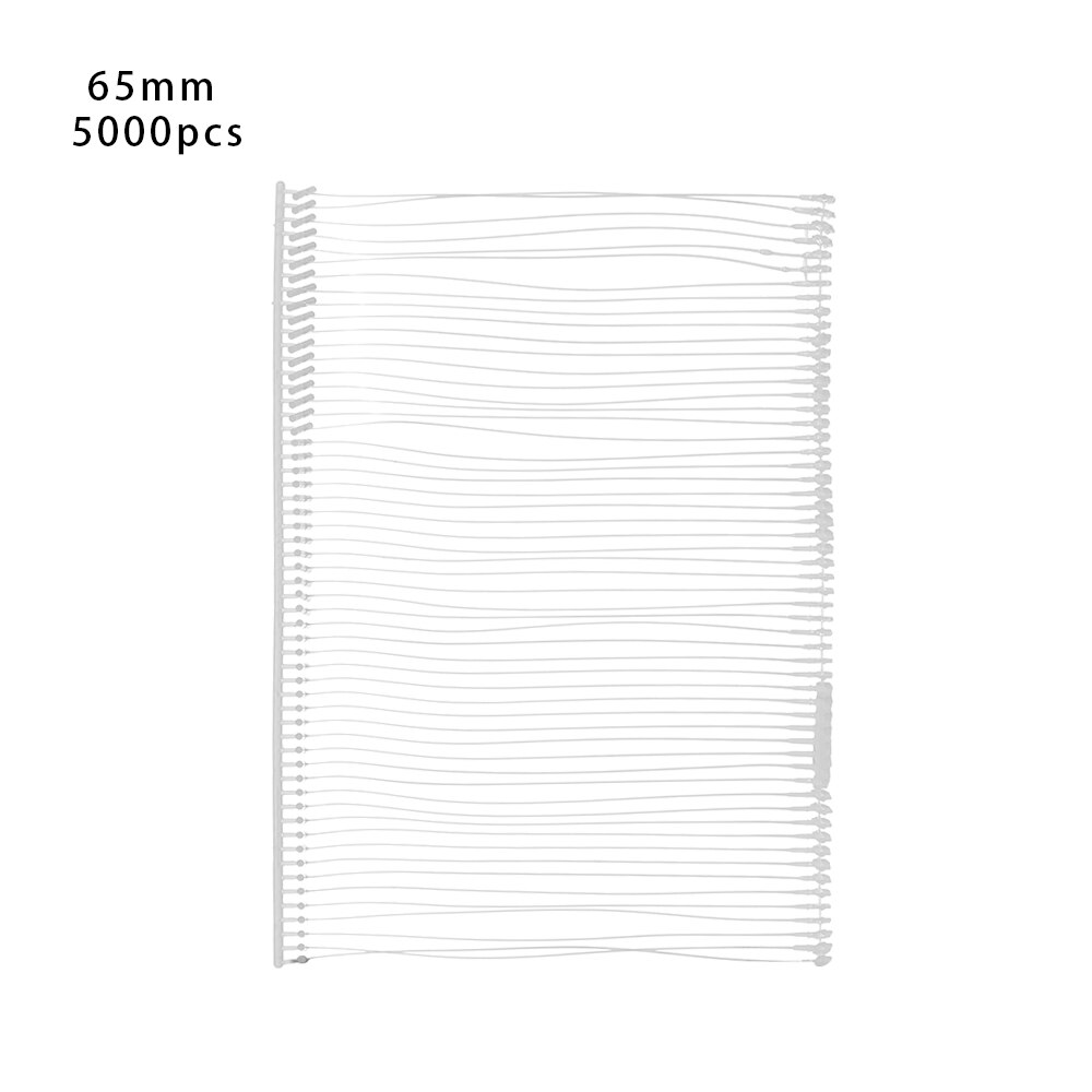 Plastic Regular Standard Tagging Fasteners White Standard Tagging Barbs Attachments Suitable for Standard Tag Devices: 65mm