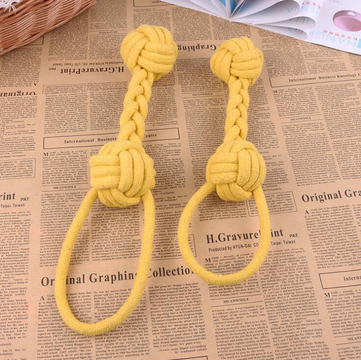 Kleurrijke Hond Touw Speelgoed Handgemaakte S L Gevlochten Huisdier Katoen Geweven Touw Katten Honden Tanden Reinigen Chew Speelgoed Knoop speelgoed