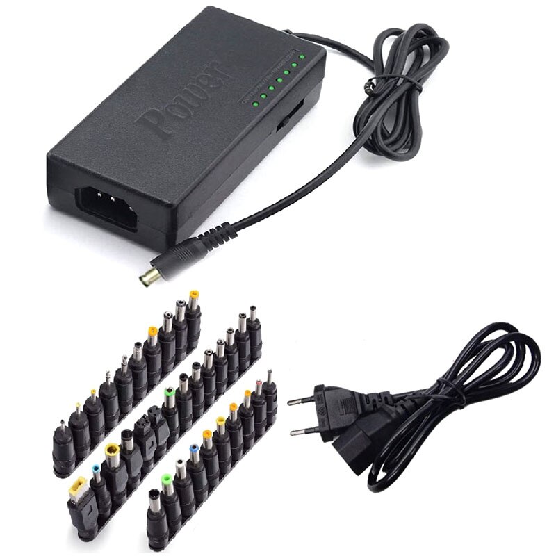 Universal DC 12V 15V 16V 18V 19V 20V 24V 4.5A 4A Adjustable Power Supply Adapter 34 Detachable Plugs for Laptop EU Plug