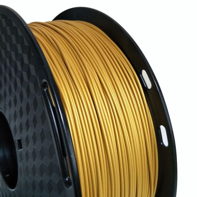3d printer filament metal pla 1.75mm 0.5kg spoler guld sølv kobber bronze frostet bronze metallisk pla tryk materialer 500g: Guld