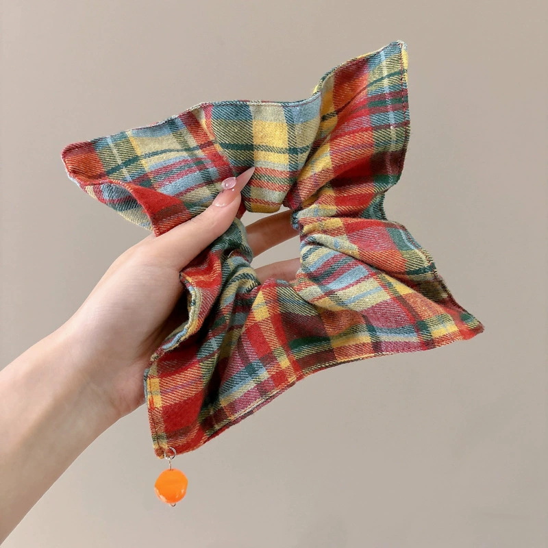 Elegante grande lenço quadrado círculo de cabelo para mulheres meninas elástico cetim hairbands laços de cabelo moda bandana acessórios para o cabelo: YELLOW