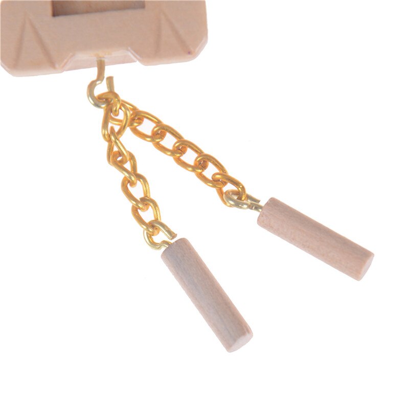 Osobowość mały zegar ścienny 1:12 domek dla lalek mini imitacja ptaka zegar drewniany pokój dziecięcy lalka wystrój domu