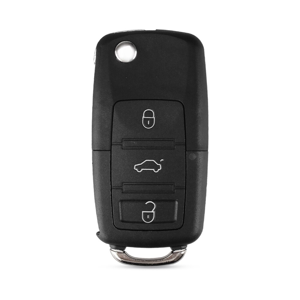 Keyyou para vw golf 4 5 passat b5 b6 polo touran para seat para skoda chave 2/3 botões da aleta escudo chave do carro fob sem lâmina: 3 botões