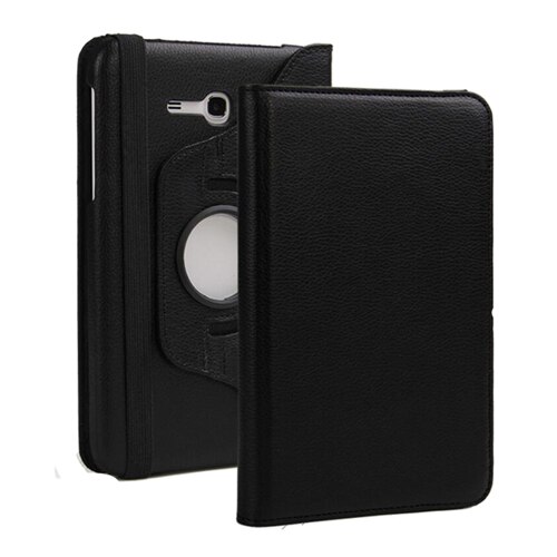 360 Degree Rotating Case For Samsung Galaxy Tab 3 Lite 7.0 Cover For Samsung Tab SM-T110 SM-T111 SM-T113 SM-T116 Tablet Case: Black