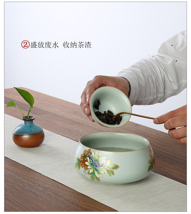 Ruyao klin vaskeskål i keramisk porcelæn til tekop