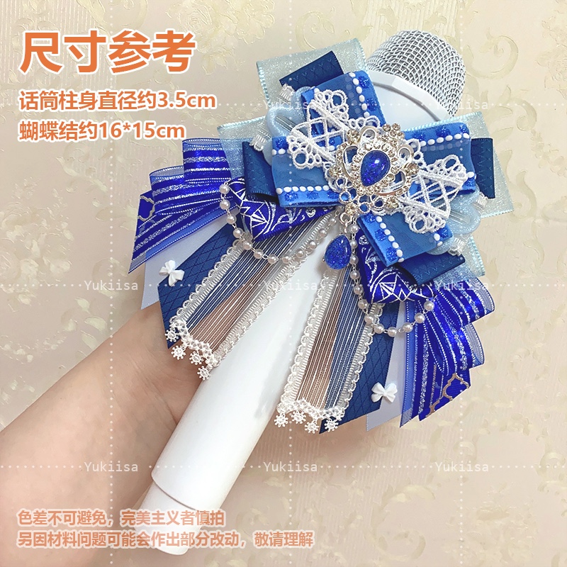 Grampo de cabelo strass estilo japonês para mulheres e meninas, bastão lanterna, laço rosa, artesanal, luz lolita, cocar, acessórios: Cinza claro