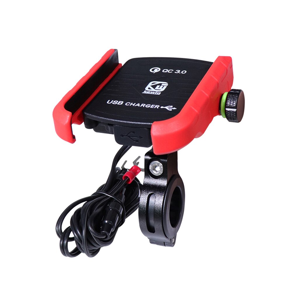 Support de téléphone pour moto avec chargeur USB QC 3.0 support de guidon moto support de chargeur sans fil pour Iphone Samsung titulaire