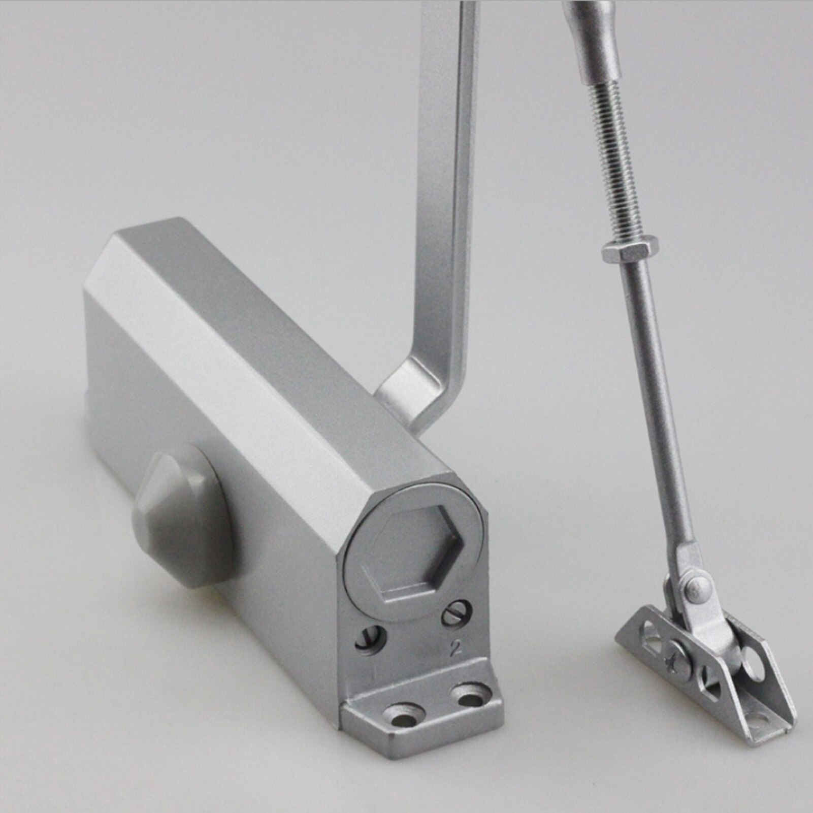 60-85Kg Door Closer Silver Aluminum Alloy Heavy Duty Commercial Door Closer