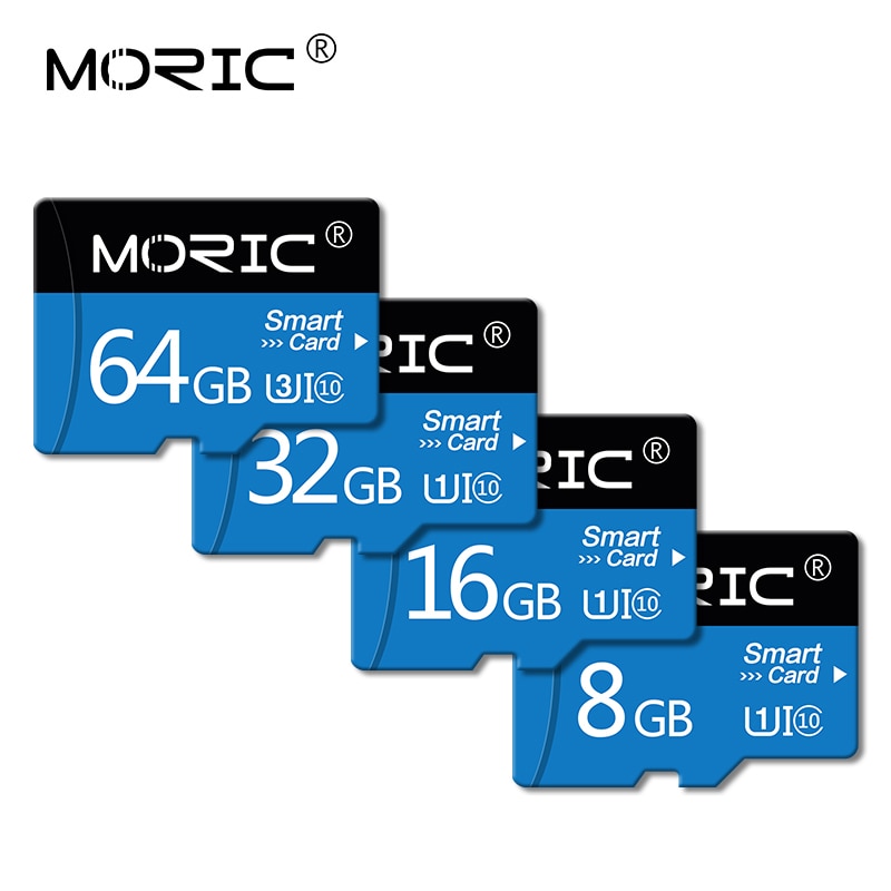 Moric micro sd kaart 256gb 128gb 64gb klasse 10 geheugenkaart sd/tf flashkaart mini kaart 32gb 16gb 8gb met gratis adapter