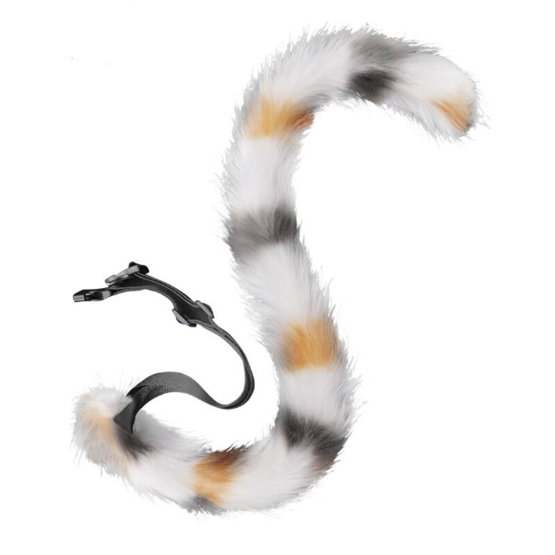 Lolita Headbands Furry Cat Ears Headwear Cow Pattern Tail Set Hair Hoop for Halloween Cosplay Headpiece Party Supplies S24 21: D