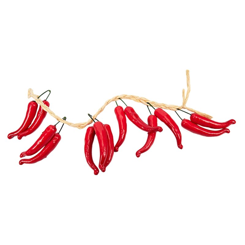 Best Artificiale Peperoncino Stringa di Peperoncino Appeso Stringa Complementi Arredo Casa Vegetale (rosso)