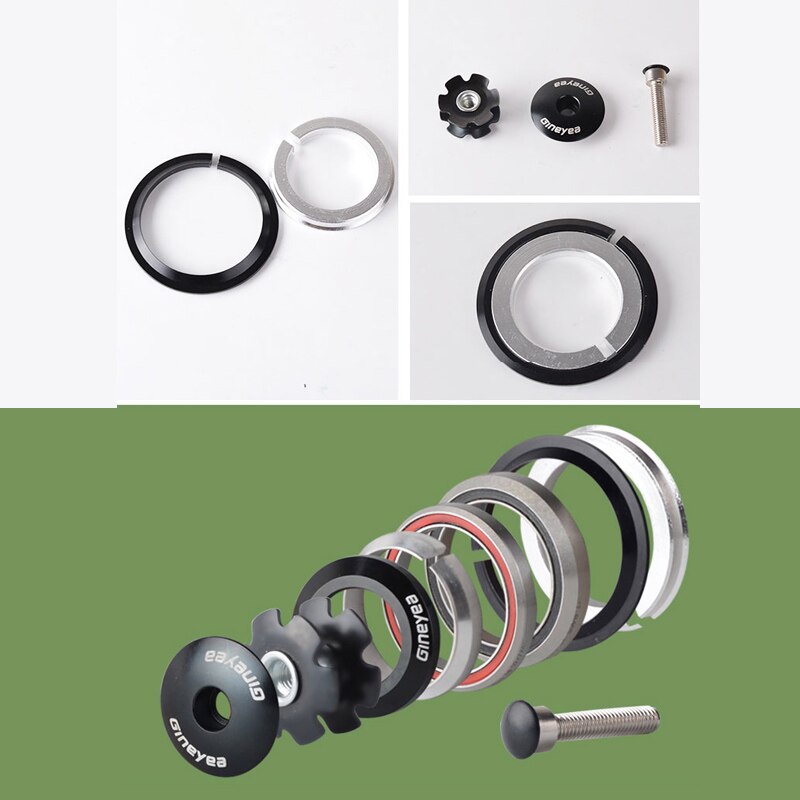 Headset Gineyea GH-52 Bearing headset bike bicycle headset semi-hidden Built-in 28.6mm headset Bicycle Accessories