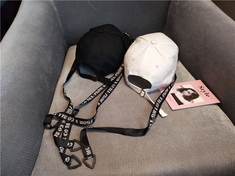 Kvinners #39 hopp baseball caps britisk punk stilig langt belte bokstav snapbacks lue dans caps