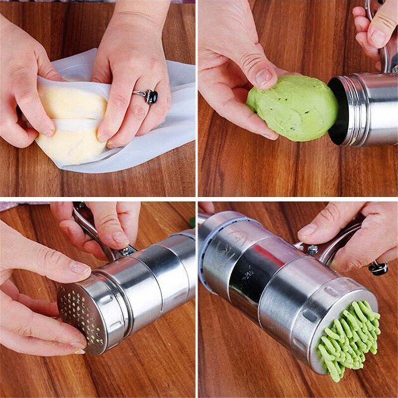 Ręczne urządzenie robić gotowania makaronu prasa maszyna robić robienia makaronu owoce ze stali nierdzewnej sokowirówka naczynia robić gotowania Spaghetti naczynia kuchenne