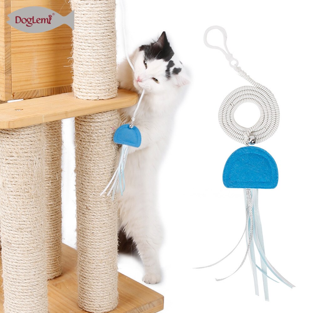 Jellyfish Cat Toys Finger Cat Teaser Pet Interative Catnip Toy