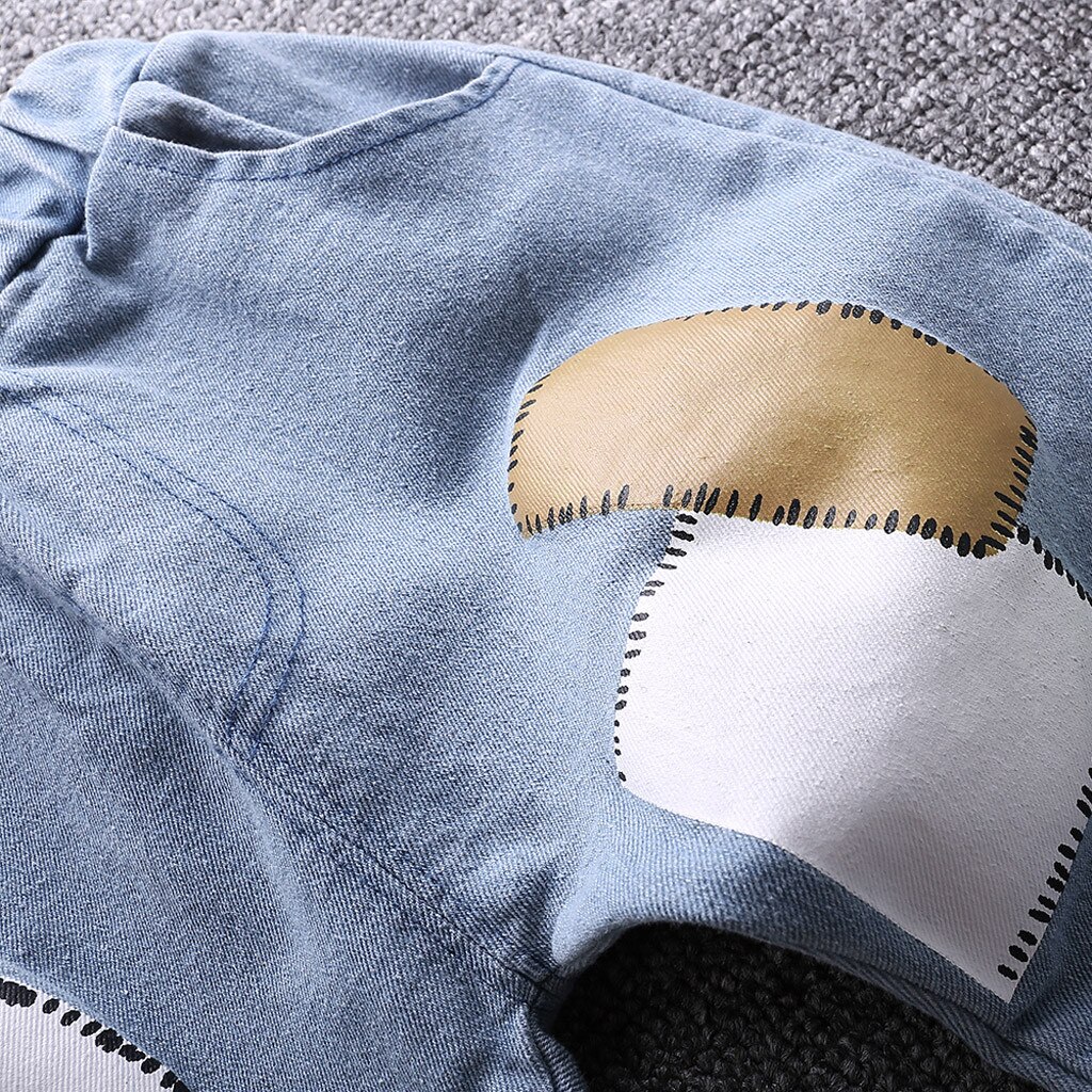 1-4Years kids pants boys casual pants children kids Baby Girls Boys Kids Cartoon Denim Pants Trousers Clothes #C
