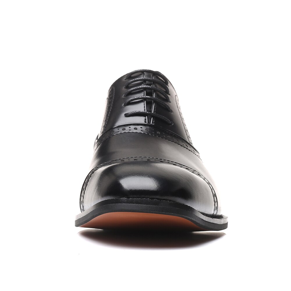 Oxford da uomo in pelle piatta da uomo, scarpe formali da uomo con lacci, scarpe eleganti da uomo