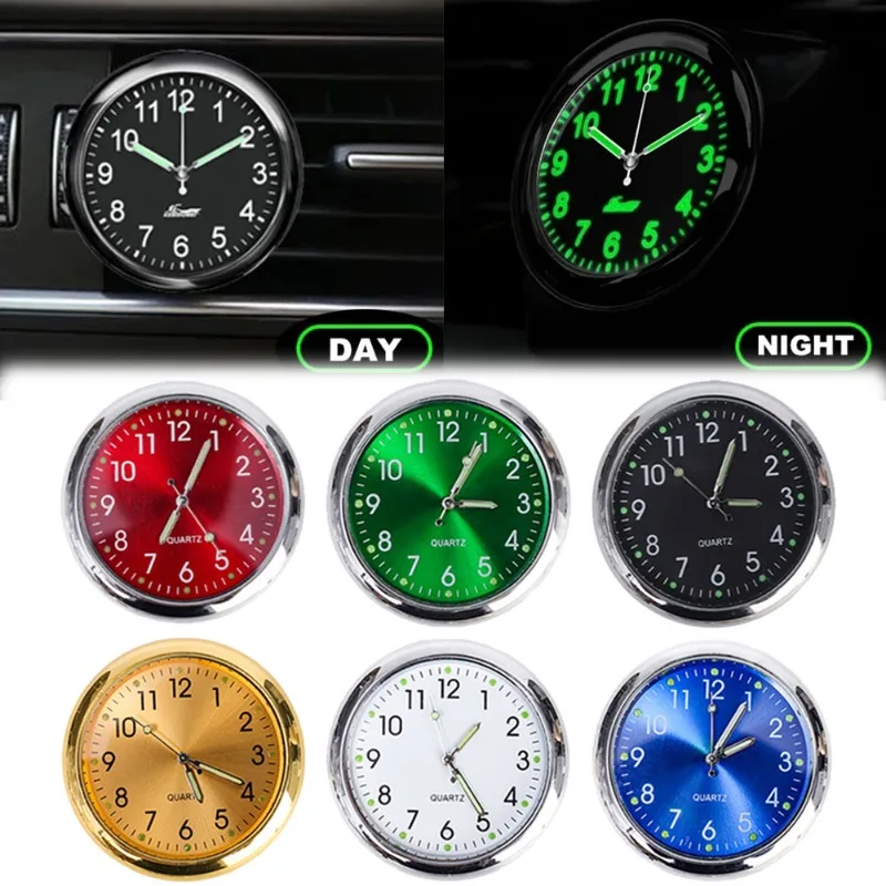 Orologio luminoso per presa d'aria per auto Orologio automatico al quarzo con presa d'aria con clip Orologio per presa d'aria automatica Accessori per auto per lo messa in piega automatico
