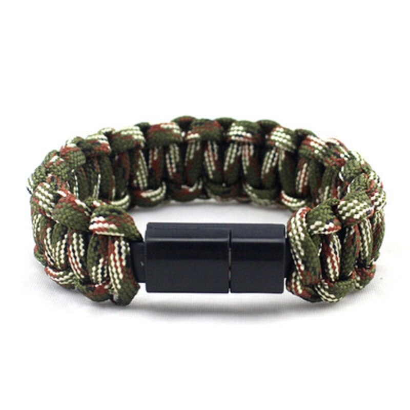 Braided Bracelet Popular Style for Android Type-c Phone Data Cable Simple and Temperament Accessories Top Grade: Green / ios         23.7cm