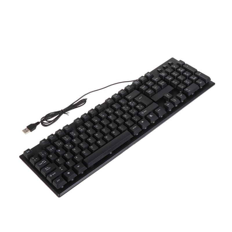 French/ English Silent Keyboard Waterproof Office Keyboard for Windows Computer