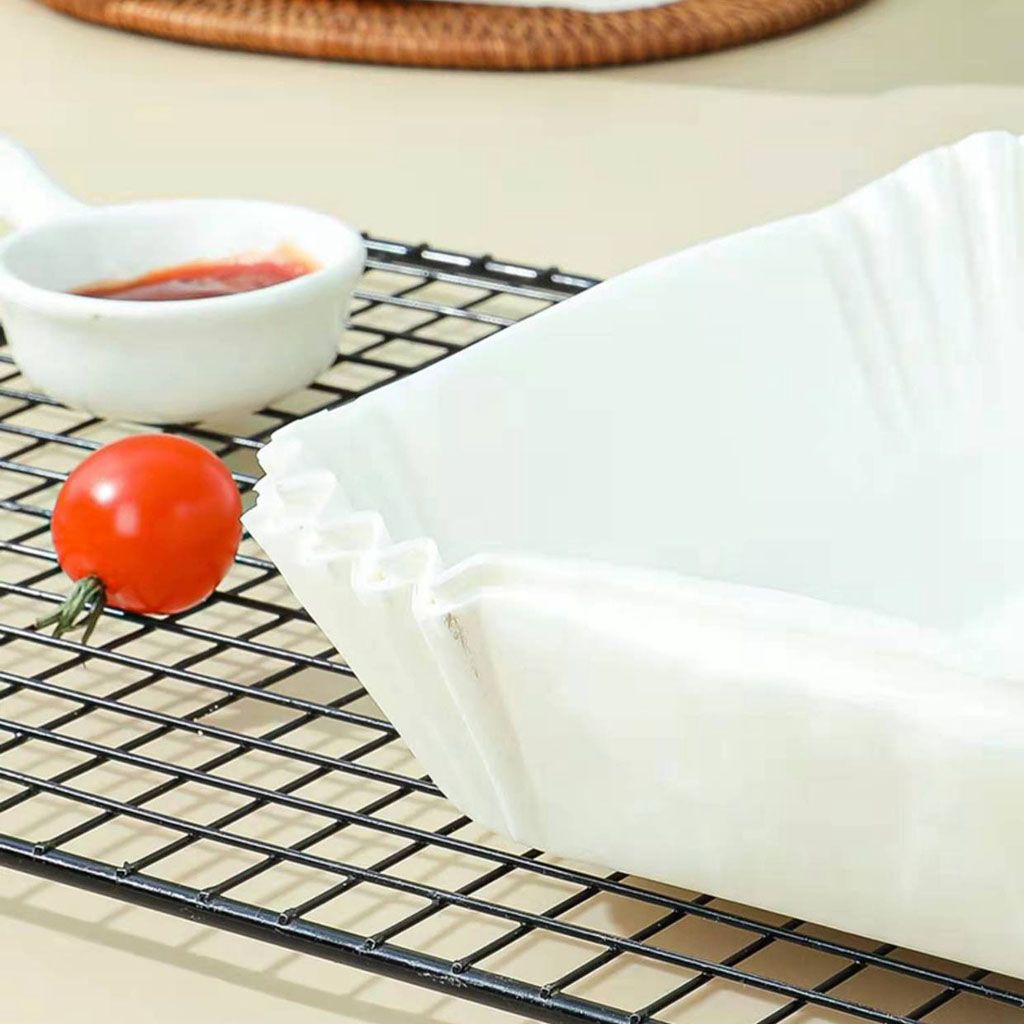 50/100PCS Air Fryer Disposable Paper Liner Baking Mats Kitchen AirFryer Baking Accessories Steamer Round Paper Non-Stick Mat