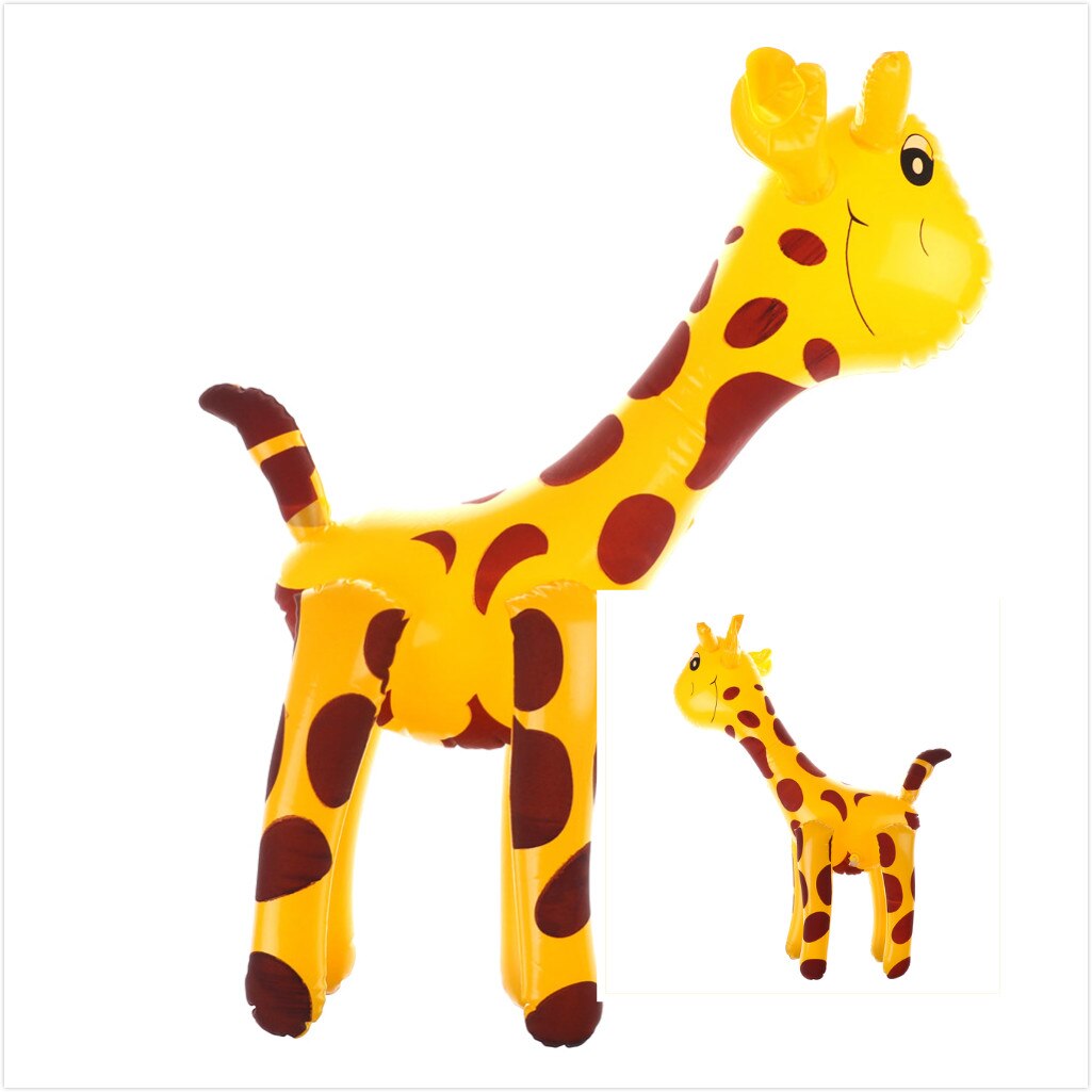 45*18 Cm Herten Vormige Ballonnen Infaltable Cartoon Dieren Pvc Giraffe Opblaasbaar Speelgoed Kinderen Willekeurige Kleur