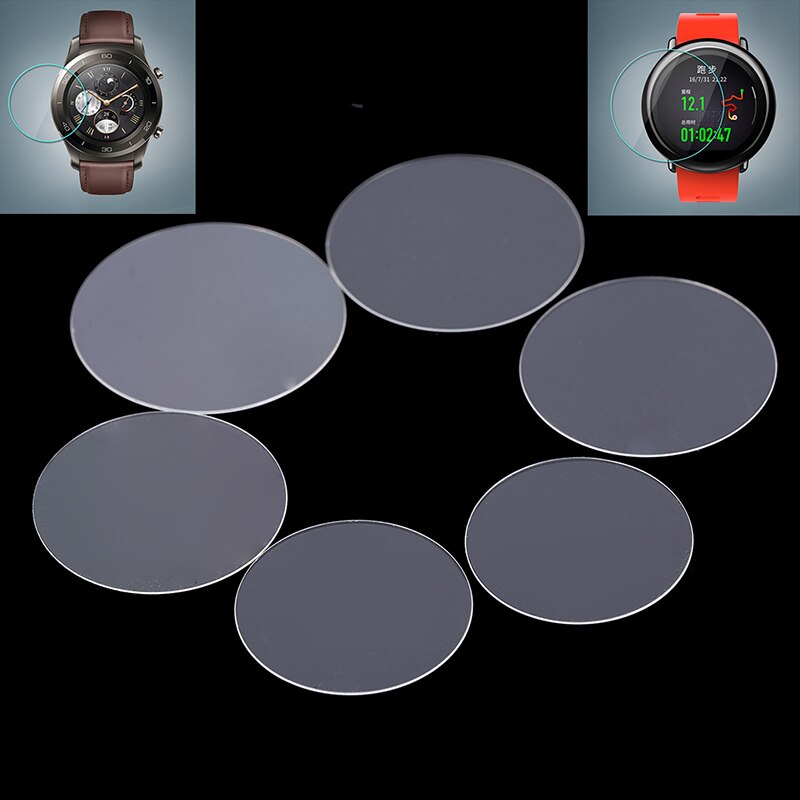1 kpl pyöreä älykellon karkaistu lasi suojakuori lg moto xiaomi smart watch sd & hi -filminäytölle