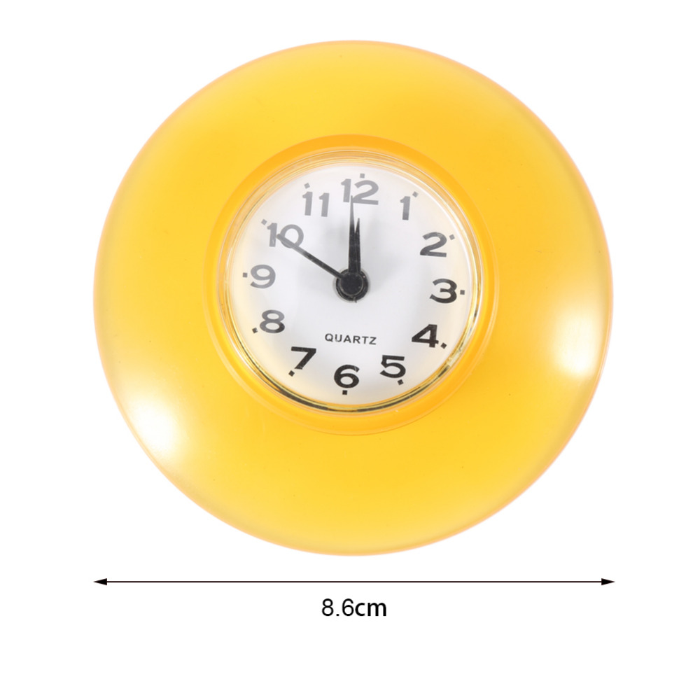 Wall Mount Bathroom Clock Waterproof Mini Watch Bathroom Accessories Products Mirror Suction Wall Clock Shower Quartz Clocks