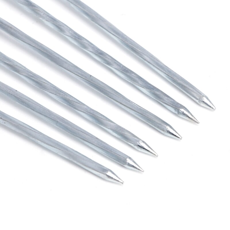 12pcs Stainless Steel BBQ Roast Barbecue Skewer Grill Kebab Needles Stick Wood Handle