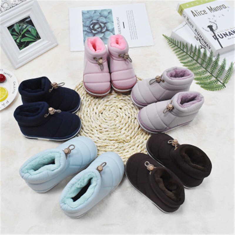 2020 nuovi stivali da neve per bambini invernali stivali da bambina in lana peluche ragazzo scarpe calde moda stivali per bambini scarpe per bambini
