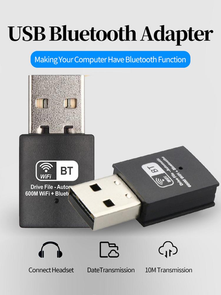 USB WiFi Adapter 600 Mbps Plug and Play Dual Band Mini Wireless Adapter Network Bluetooth 4.2 2-in-1 Bluetooth wifi transmitter