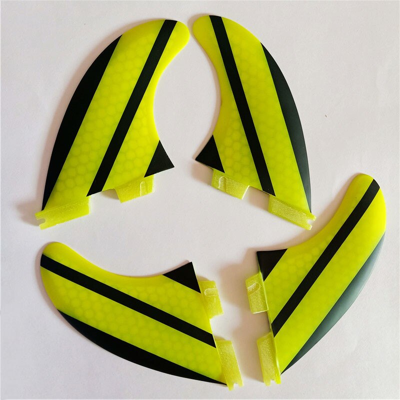 Quad fin Surfboard Fins 4PCS Set for FCS II box G7 +G5 size fiberglass Honeycomb with carbon L +M size FCS II Fins surf Fin
