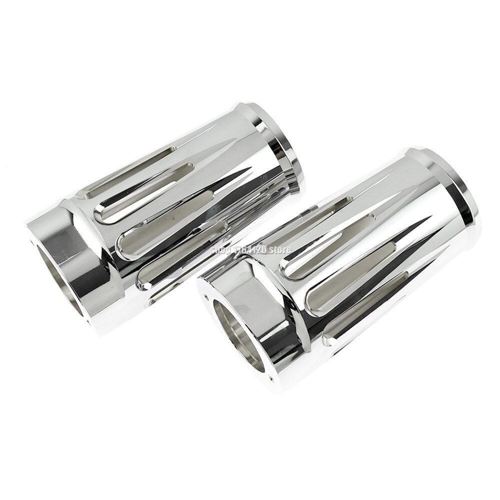 Moottoripyörä cnc -leikkaus musta kromi etuhaarukan iskunvaimentimen suojakengän liukusäädin kansi harley touring road king electra street glide 80-16: Kromi 80-13 vuotta