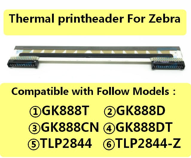 1 pz per Zebra TLP2844 TLP2844-Z GK888T GK888CN GK888DT GK888D testina di stampa termica