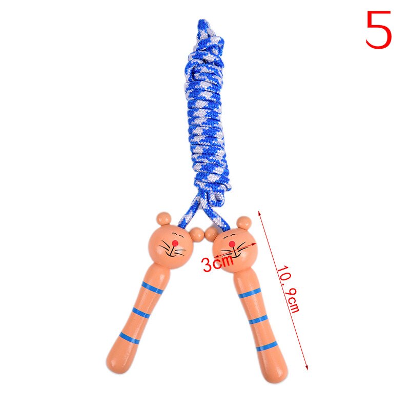 Animals Rope 1.98M/2.18M Lovely Cartoon Wood Handle Kids Children Skipping Jump Rope Sport Exercise Tool: 5