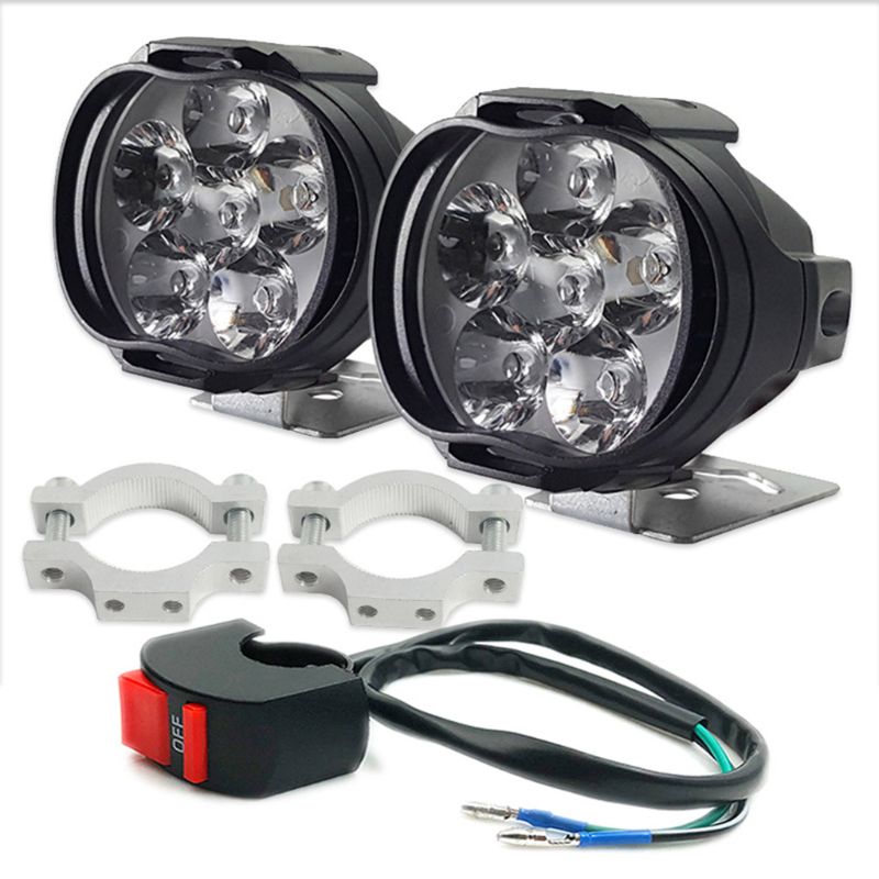 Lámpara de iluminación LED para motocicleta, juego de faros para vehículos eléctricos, foco superbrillante, accesorios para coche modificados para automóviles: F