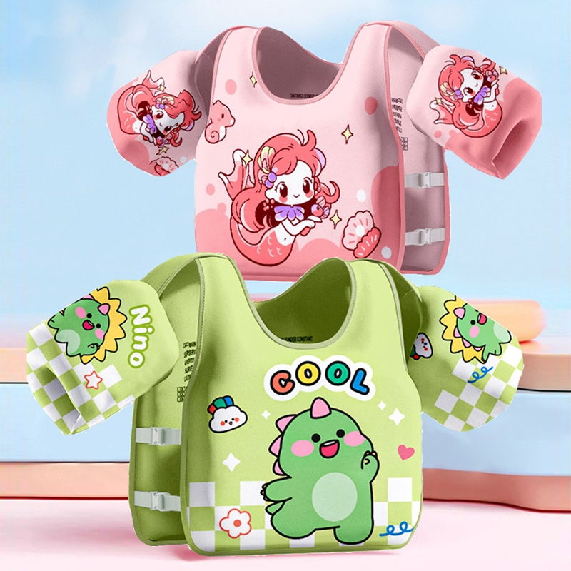 Baby Girls Boys Swimwear Non-inflatable Baby Float Arm Sleeve Floating Buoyancy Vest Kid Swimming Equipment Armbands