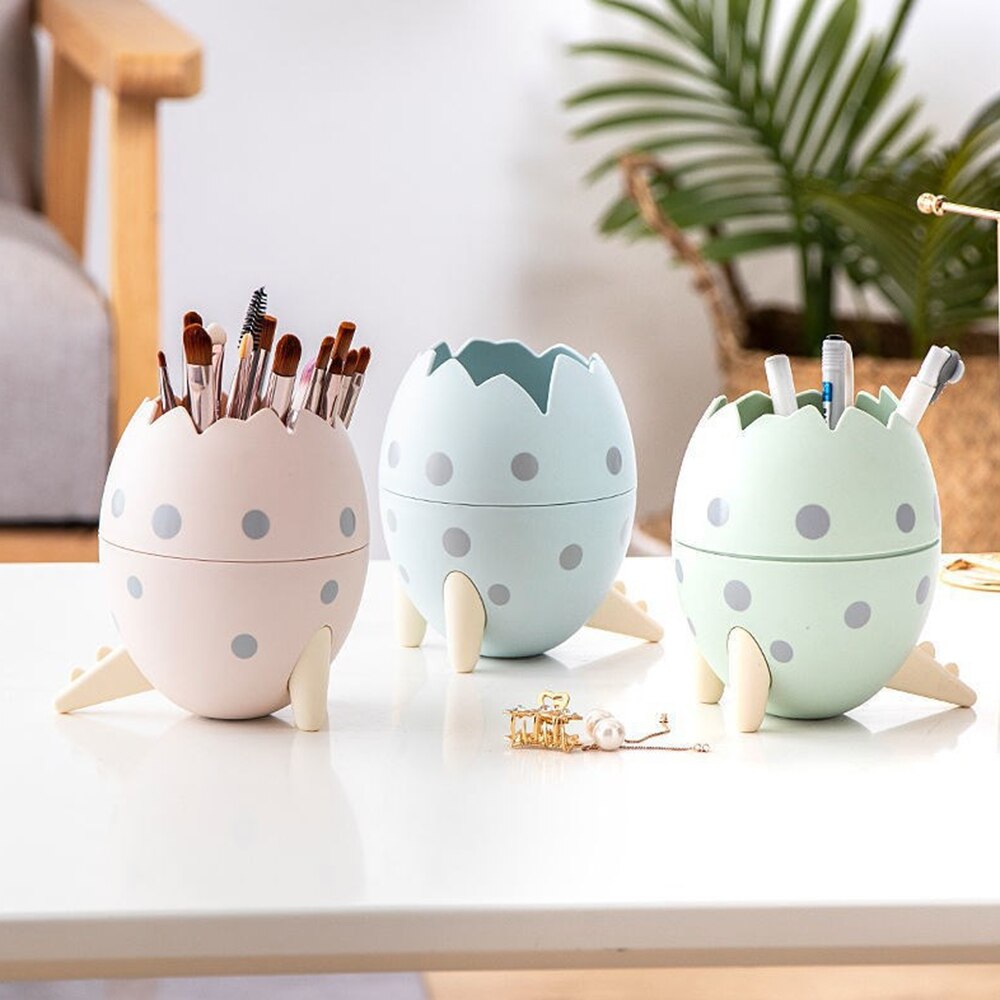 Jajo dinozaura kształt makijaż szczotka schowek uchwyt na kosmetyki narzędzia robić makijażu obsadka robić pióra stojak stolik z organizerem pojemnik na ołówki