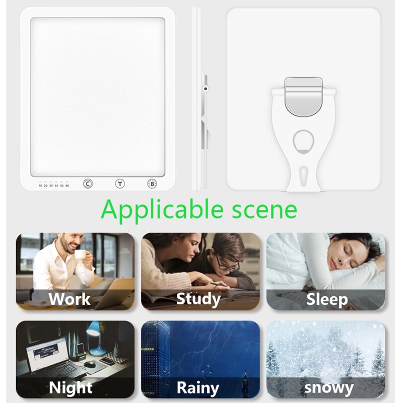 Latest EU/US/UK Sad Lamp Phototherapy Bionic Solar Light Touch Therapy Light Lamp Depression Anti-fatigue Lamp