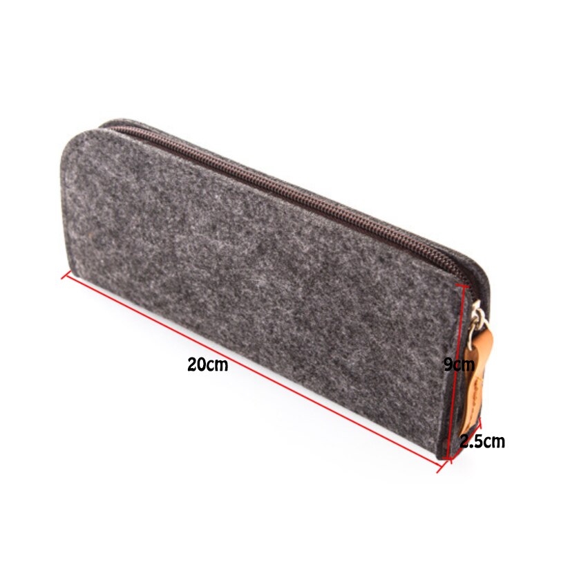 Felt Pencil Bag Fabric Pencil Case Pencil Box School Office Supplies Stationery Pouch Purse Storage Cute Makeup Bags Pencil Box