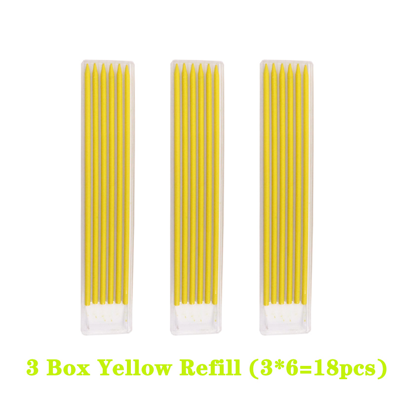 Lápiz de carpintero sólido para carpintería, mecánico, 3 colores, recarga de marcado de construcción, sacapuntas incorporado de plomo: Verde claro