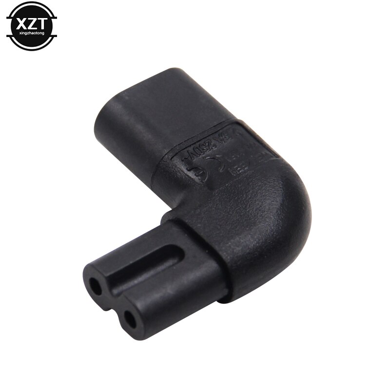 8 IEC 320 IEC320 iec C7 to C8 Adapter 90 Degree Left/Right Angle AC Power Adapter Male to Female Converter Extension Connector