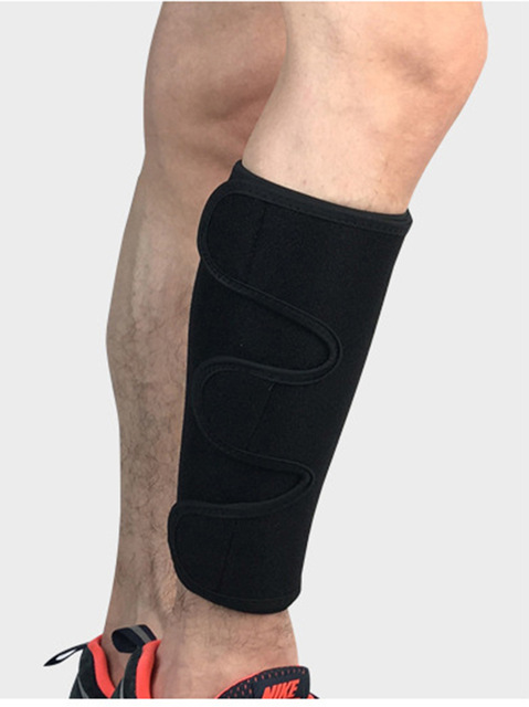 2 Pcs/Lot Neoprene Nylon Basketball Leg Sleeve Outdoor Sports Running Compression Calf Sleeves Calf Stretch Leggings Support: black