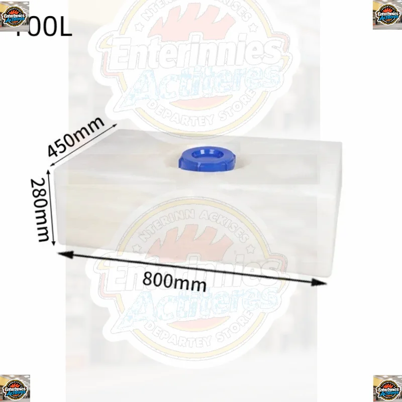 RV Horizontal 100L Car Mounted Water Tank, Plastic Diesel Transport Bucket,Thickened PE Fresh Water Container For Campers Boat