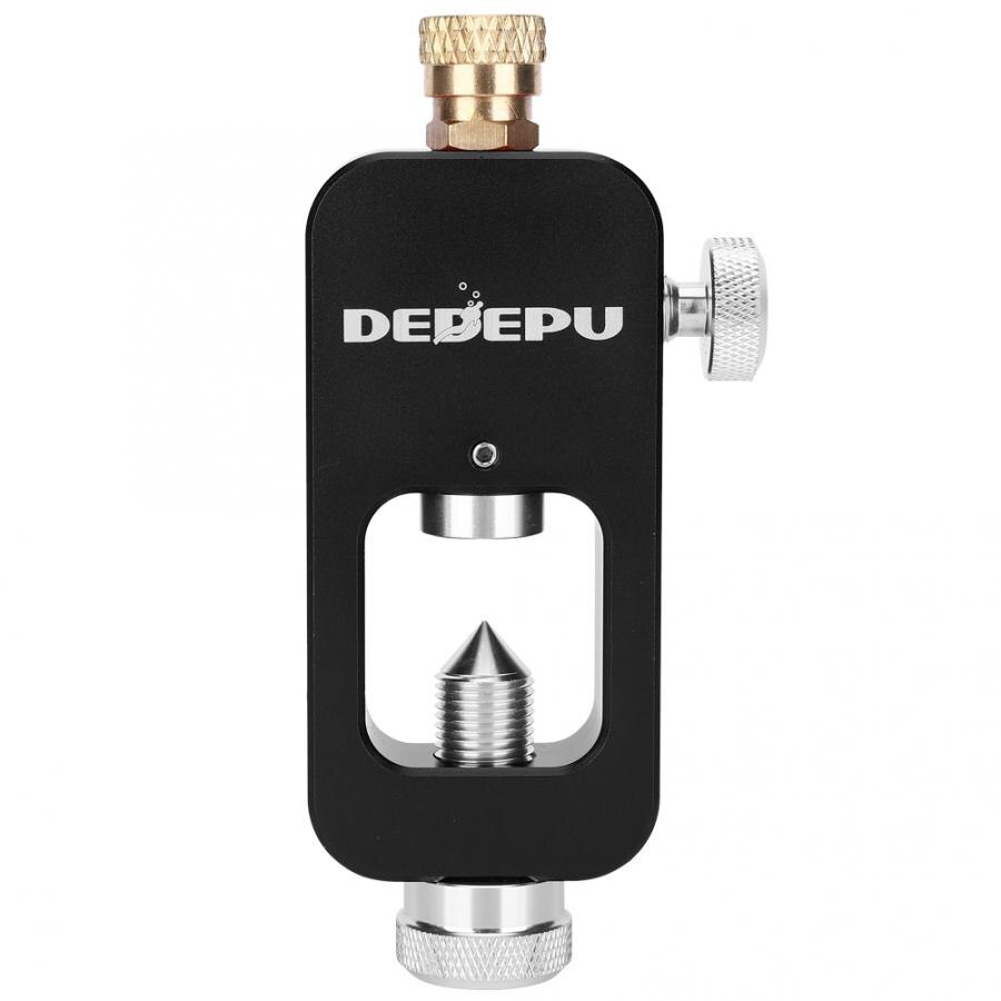 Adaptateur de bouteille de plongée en apnée, grande à petite bouteille de 8MM, têtes d&#39;adaptation Valve, adaptateur de cylindre de natation: Black