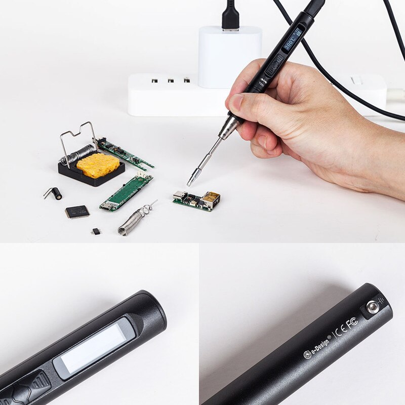MINI estación de soldadura Digital TS80 QC3.0 USB tipo C OLED TS K4 D25 B02 J02 BC02, juego de herramientas, bolsa de almacenamiento con enchufe de EE. UU. Y UE