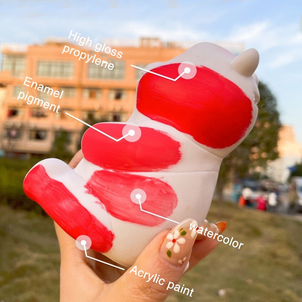 Eco-friendly 12 Colors Eco-friendly Acrylic Paint DIY Handmade Painting Art Materials Arts Crafts Painting Tool