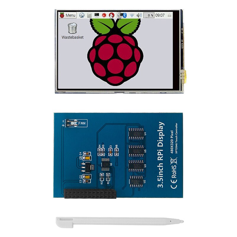 3.5 Inch Raspberry Pi 4 Touch Screen 320X480 Spi Lcd 5 50 Fps Display + Abs Case + koelventilator Voor Raspberry Pi 4 Model B/3B +/3B: 5FPS LCD