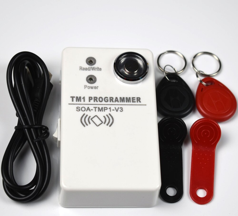 DS1990A Tm Ibutton Copier & 125Khz Rfid Reader Writer + 2 Pcs RW1990 Blanco Kaarten + 2 Stuks 125kz EM4305 Keyfobs